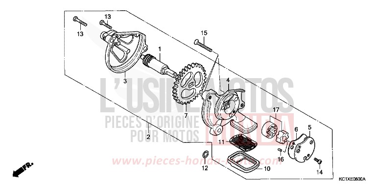 OELPUMPE von CB1300 Super Bold'or ABS TRAD BLUE METALLIC (PB171) von 1982